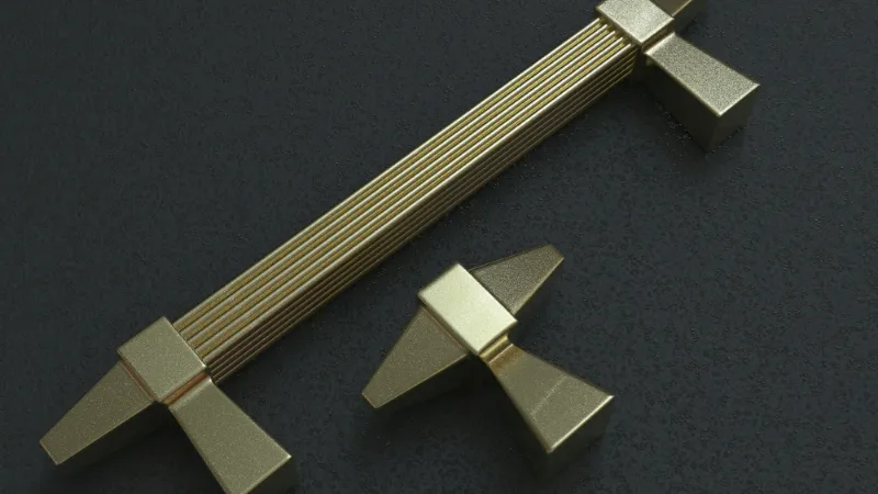 Brass bar handle and fittings
