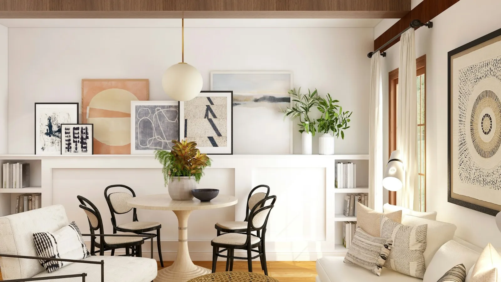Bright coastal-style living room