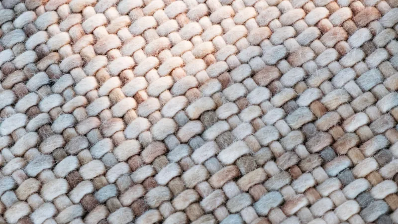 Close-up of a chunky loop-weave textile