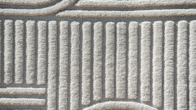 Sculpted cream carpet texture